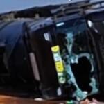 Carreta com 60 mil litros de etanol tomba e interdita a BR-436 em Aparecida do Taboado