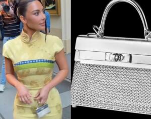 Kim Kardashian chama atenção com bolsa de R$ 1 milhão em aparição pública