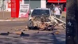 VÍDEO: Motorista derruba muro de casa após provocar acidente na Mascarenhas de Moraes