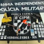 Policiais apreendem três armas de membros do PCC em Sidrolândia