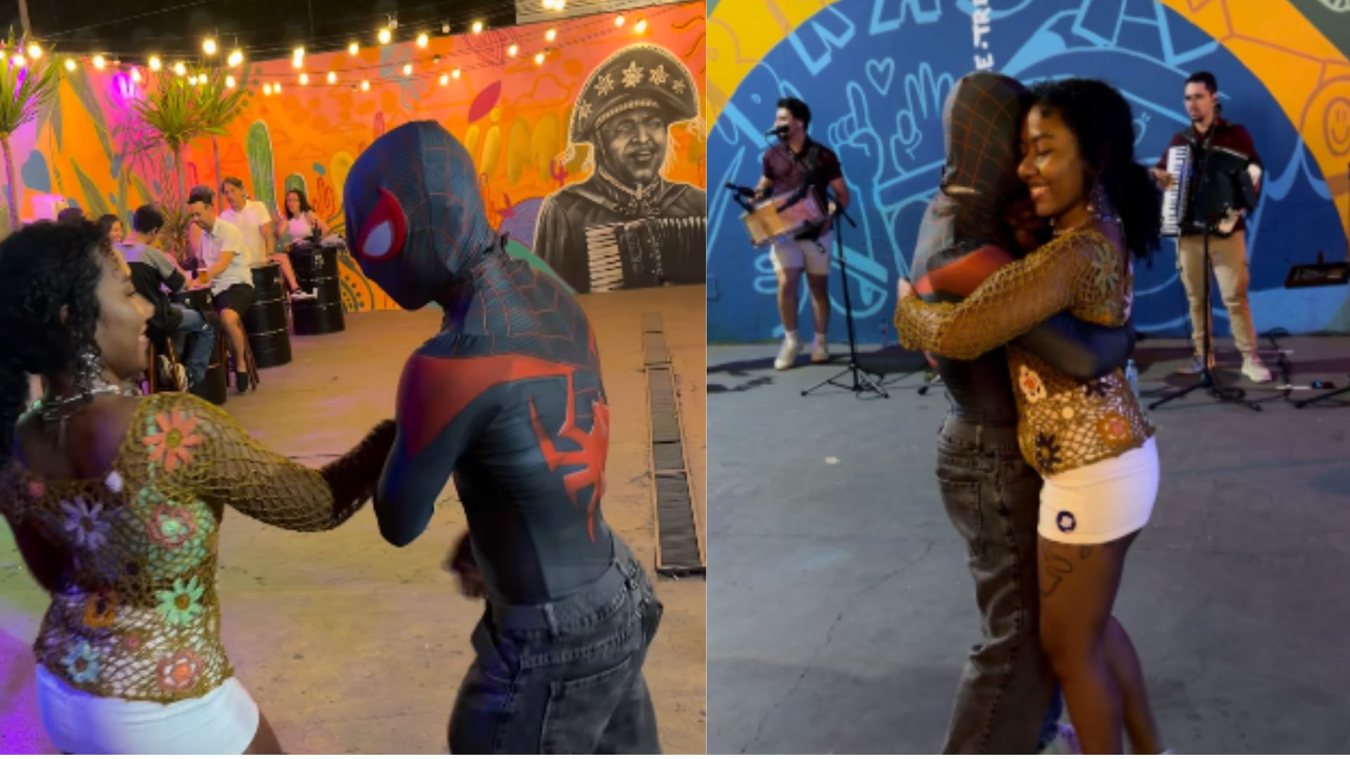 Homem-Aranha no forróverso? Peter Parker de CG é flagrado em forró na Capital