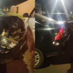 Motorista de app se distrai ao olhar rota no celular e provoca acidente no Recanto dos Pássaros