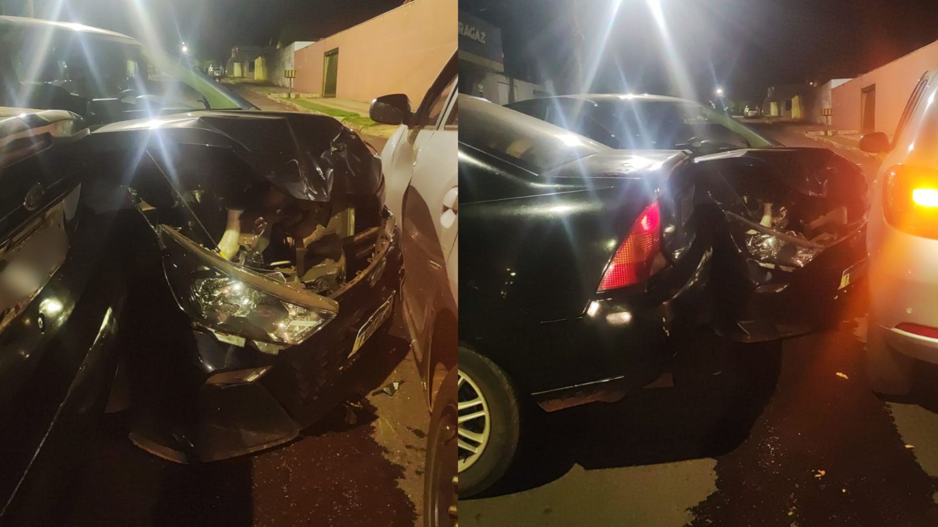 Motorista de app se distrai ao olhar rota no celular e provoca acidente no Recanto dos Pássaros