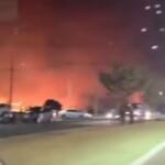 VÍDEO: incêndio de grandes proporções atinge área de vegetação em Chapadão do Sul