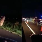 VÍDEO: Caminhão tomba em curva da BR-262 na região de Cachoeirão, em Terenos