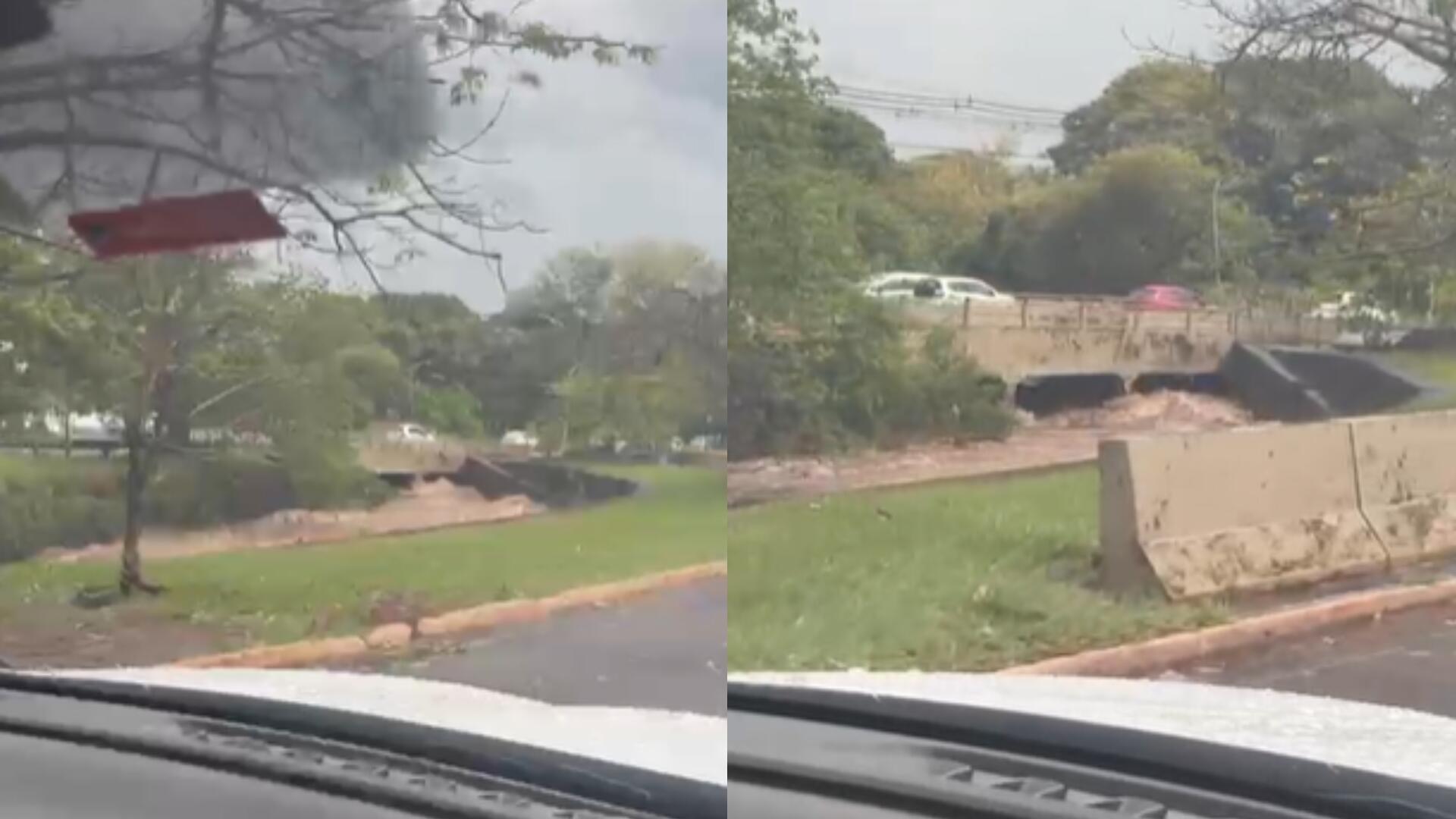 Córrego Prosa volta a encher após chuva intensa em Campo Grande