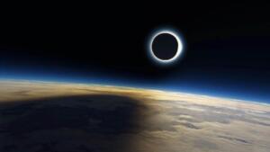 Eclipse solar. (Estação Espacial Internacional, ISS)
