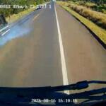 VÍDEO: Novas imagens mostram carreta freando antes de batida com explosão na BR-163