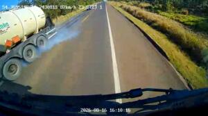 VÍDEO: Novas imagens mostram carreta freando antes de batida com explosão na BR-163
