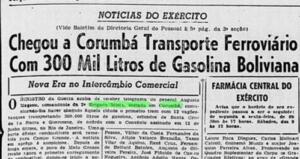 1955 – Corumbá: entra no Brasil o primeiro trem petroleiro da Bolívia