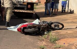 Motociclista morre em acidente com caminhão em Ivinhema