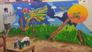Pedro partiu, mas deixa mural que abraça história de família em Campo Grande