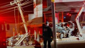 VÍDEO: Jovem de 23 anos morre após bater carro contra poste em Amambai 
