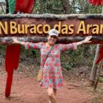 Cissa Guimarães curte passeio no Buraco das Araras durante viagem por MS
