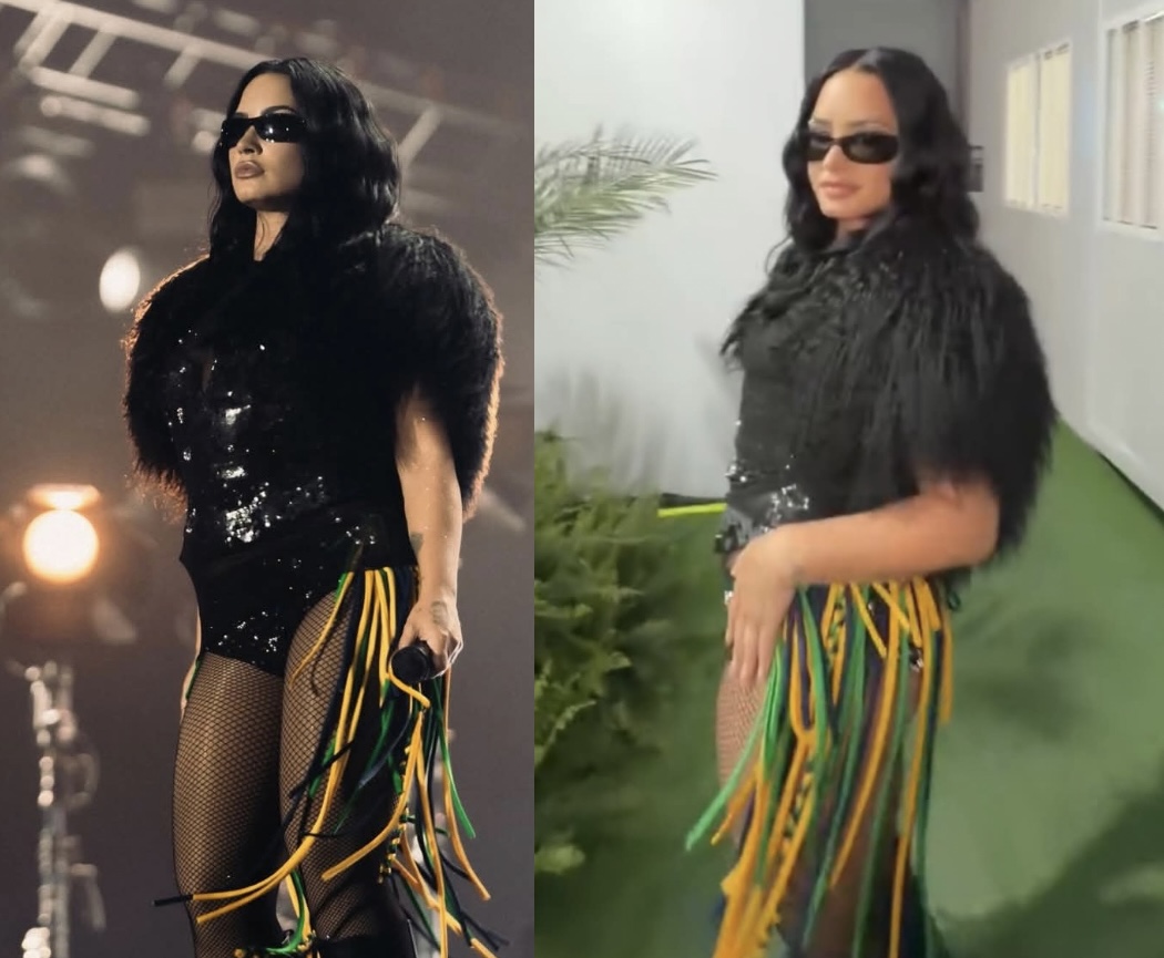 Demi Lovato entra no clima brasileiro com funk e look inspirado na bandeira