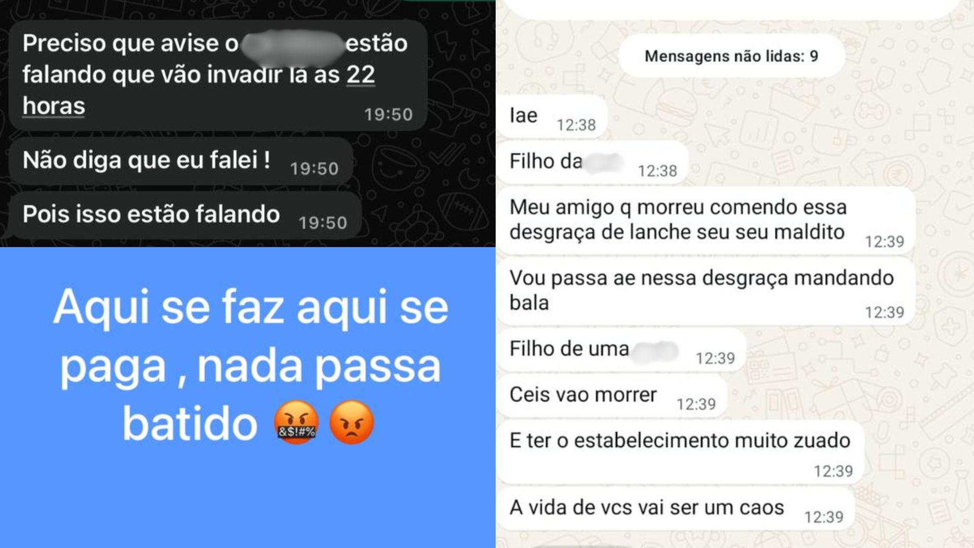 Ameaças recebidas