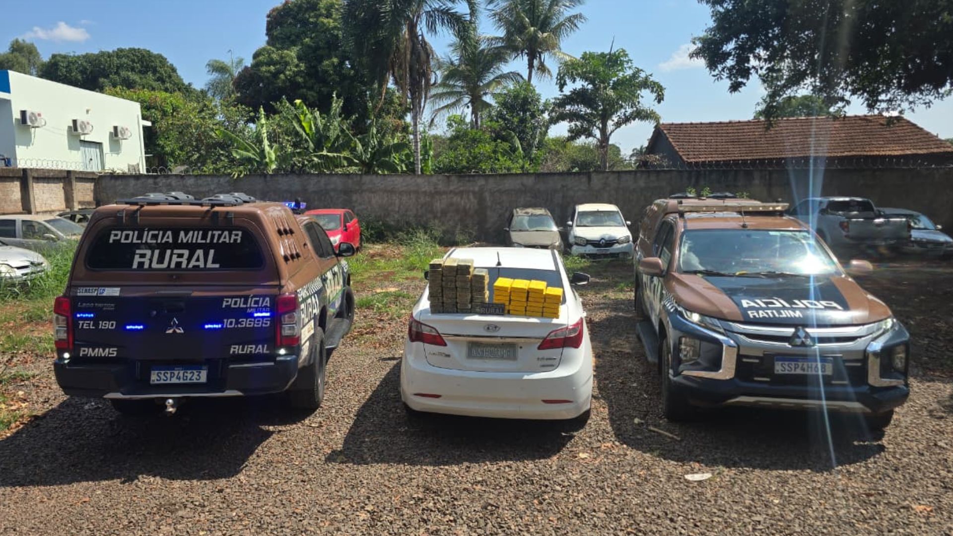Homem é preso com quase 60 kg de entorpecentes na área rural de Terenos