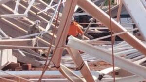 Desabamento em obra de mercado no Aero Rancho mata duas pessoas