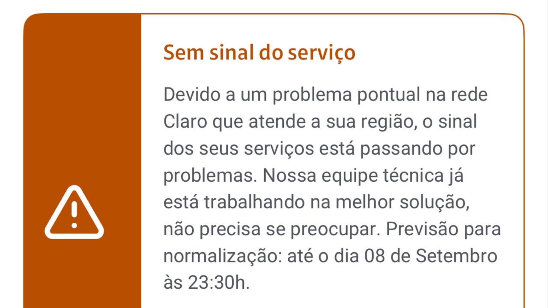 Apagão da Claro deixa usuários sem sinal de internet e telefone em Campo Grande