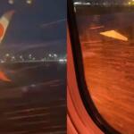 Motor de avião pega fogo durante decolagem no Aeroporto de Goiânia