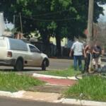 Acidente com Saveiro deixa ciclista ferido na Avenida Lúdio Martins Coelho