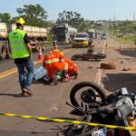 Operador de empilhadeira morre em acidente com caminhonete e duas motocicletas na BR-163