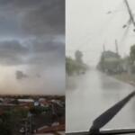 Imagens mostram início de vendaval que causou estragos em Três Lagoas