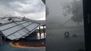 VÍDEO: Após calor de 37 ºC, temporal causa estragos em Iguatemi