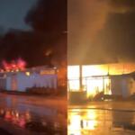 Corpo de Bombeiros combate incêndio em galpão da Ceagesp na Zona Oeste de SP