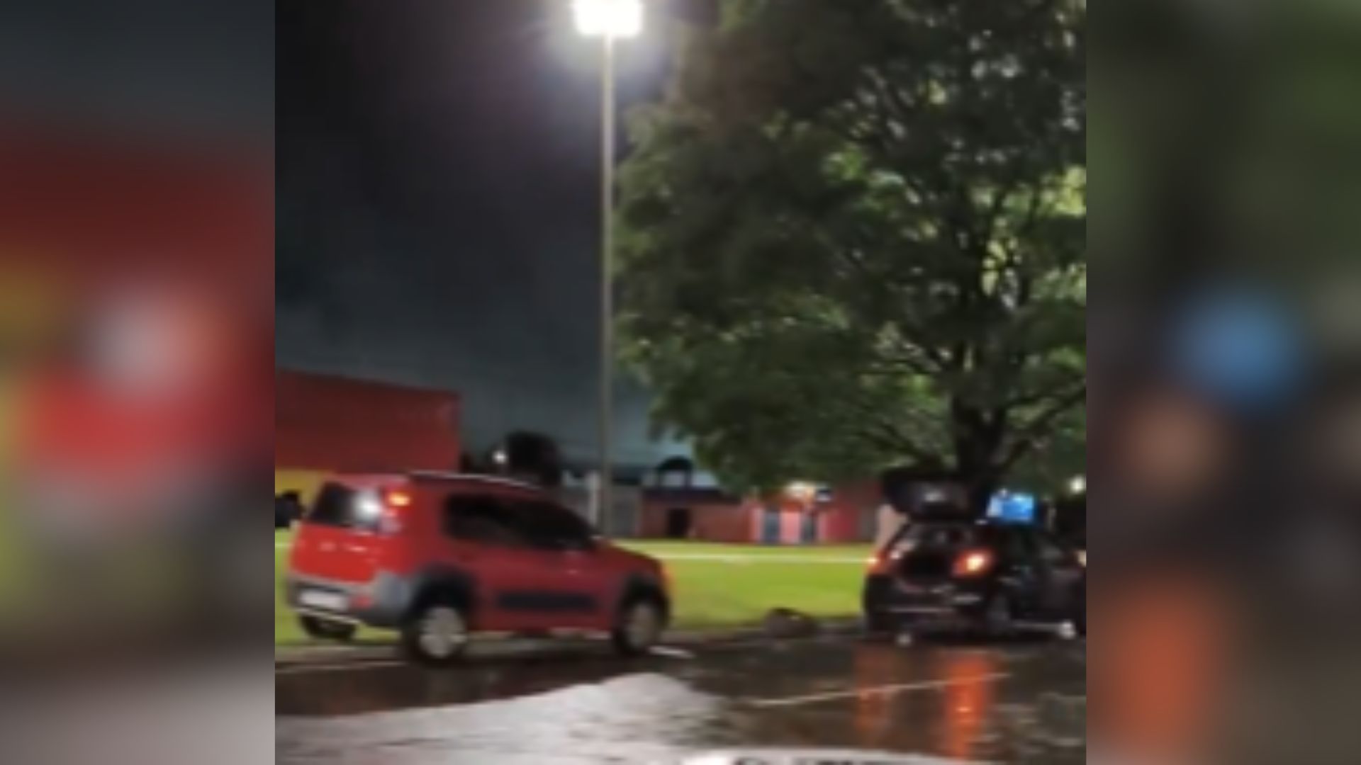 VÍDEO: Motorista encontra sete carros com pneus estourados após chuva nas Moreninhas