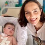 Esposa de Juliano Cazarré atualiza quadro da filha internada há uma semana na UTI
