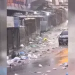 VÍDEO: Tempestade alaga Salto del Guairá na divisa com MS e deixa ruas cobertas de lixo