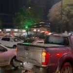 Avenida Afonso Pena tem congestionamento após temporal que derrubou árvores