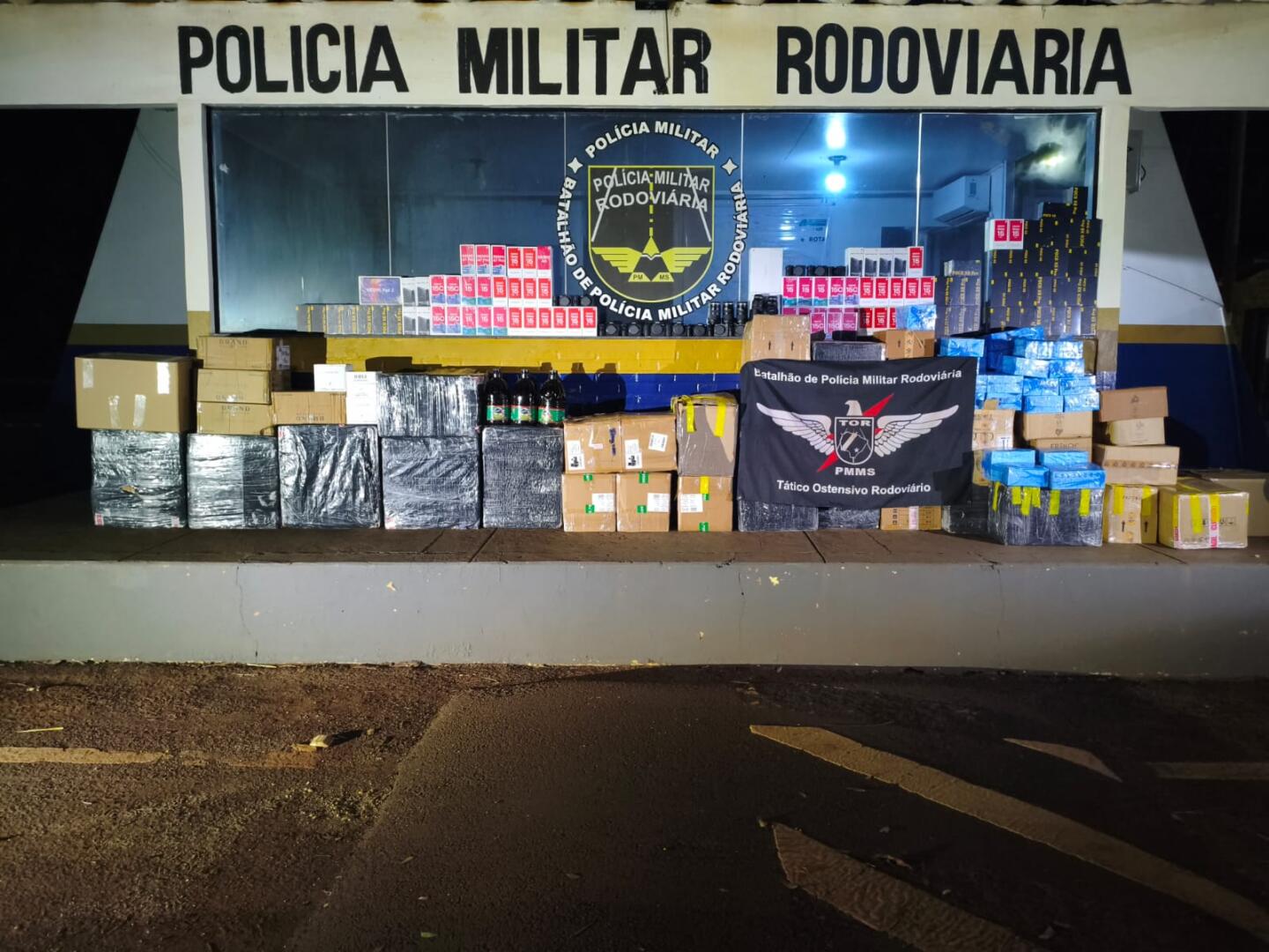 Avaliada em R$ 827 mil, carga contrabandeada do Paraguai é apreendida na MS-379