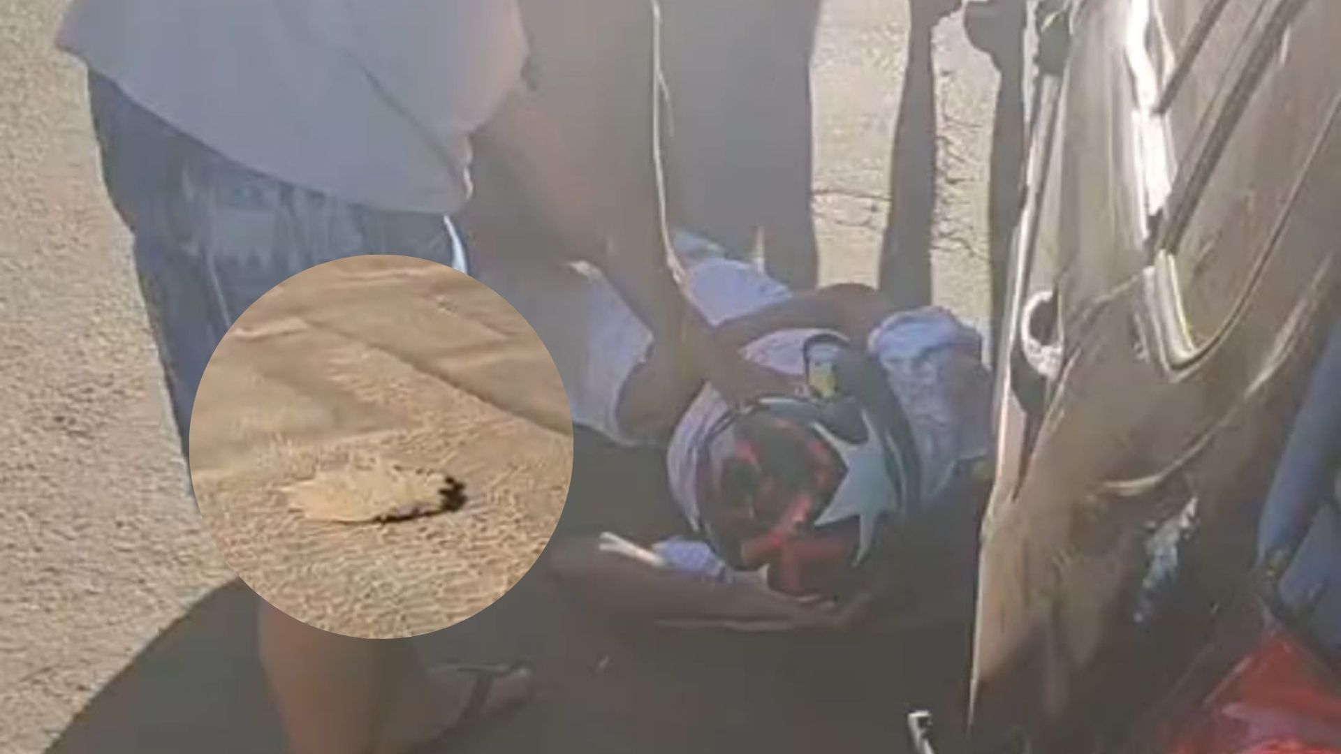 Motociclista cai em buraco e quebra a perna em avenida de Campo Grande