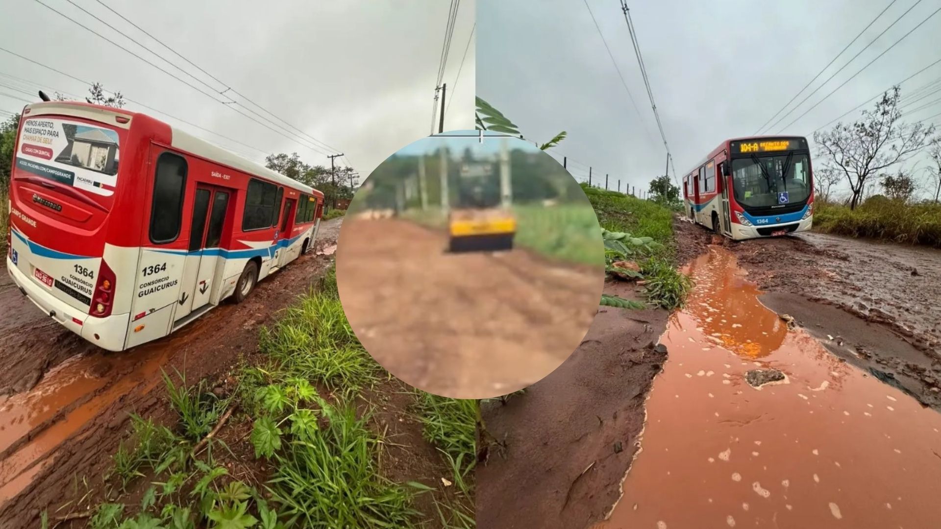 Rua passa por reparos após morador denunciar ônibus atolado no Recanto das Palmeiras
