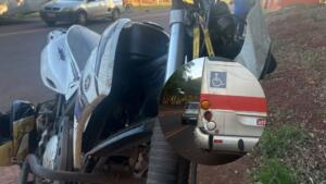 Motociclista é socorrido após colidir com a traseira de ônibus na Av. Tamandaré