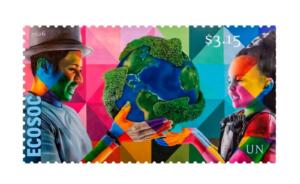 Obra de Eduardo Kobra estampa selo comemorativo da ONU