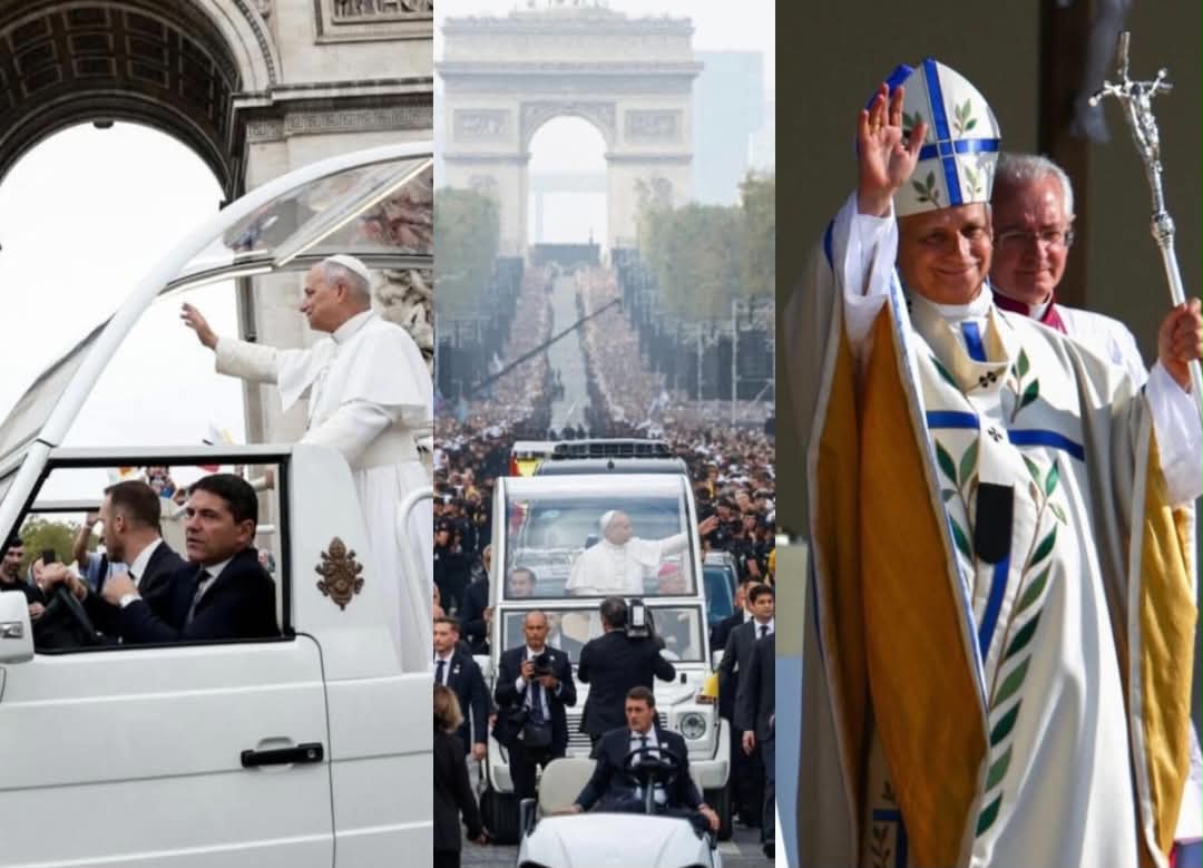 Papa Leão XIV leva multidão às ruas de Paris e celebra missa na Place de la Concorde
