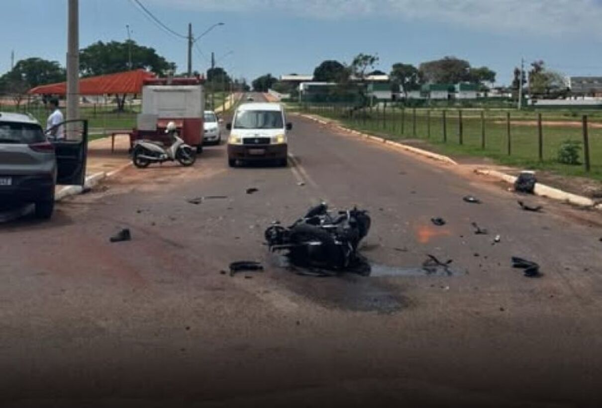 Motociclista morre em acidente com carro em Brasilândia