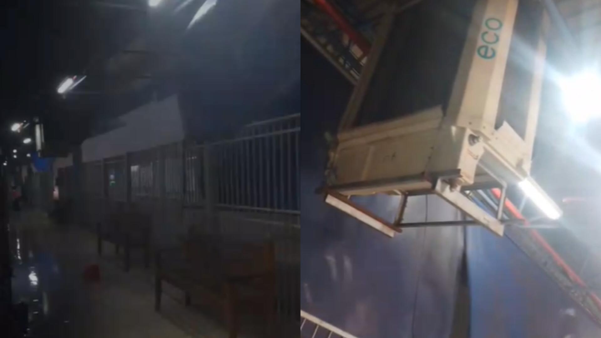 Durante temporal, ventania assusta comerciantes do camelódromo em Campo Grande