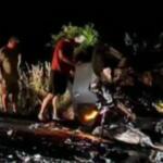 Colisão frontal entre caminhonete e carro termina com uma morte e dois feridos na BR-158