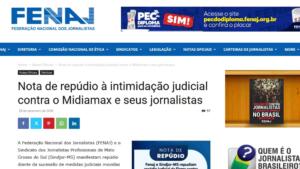Federação Nacional dos Jornalistas repudia ações da Fiems contra notícias por corrupção