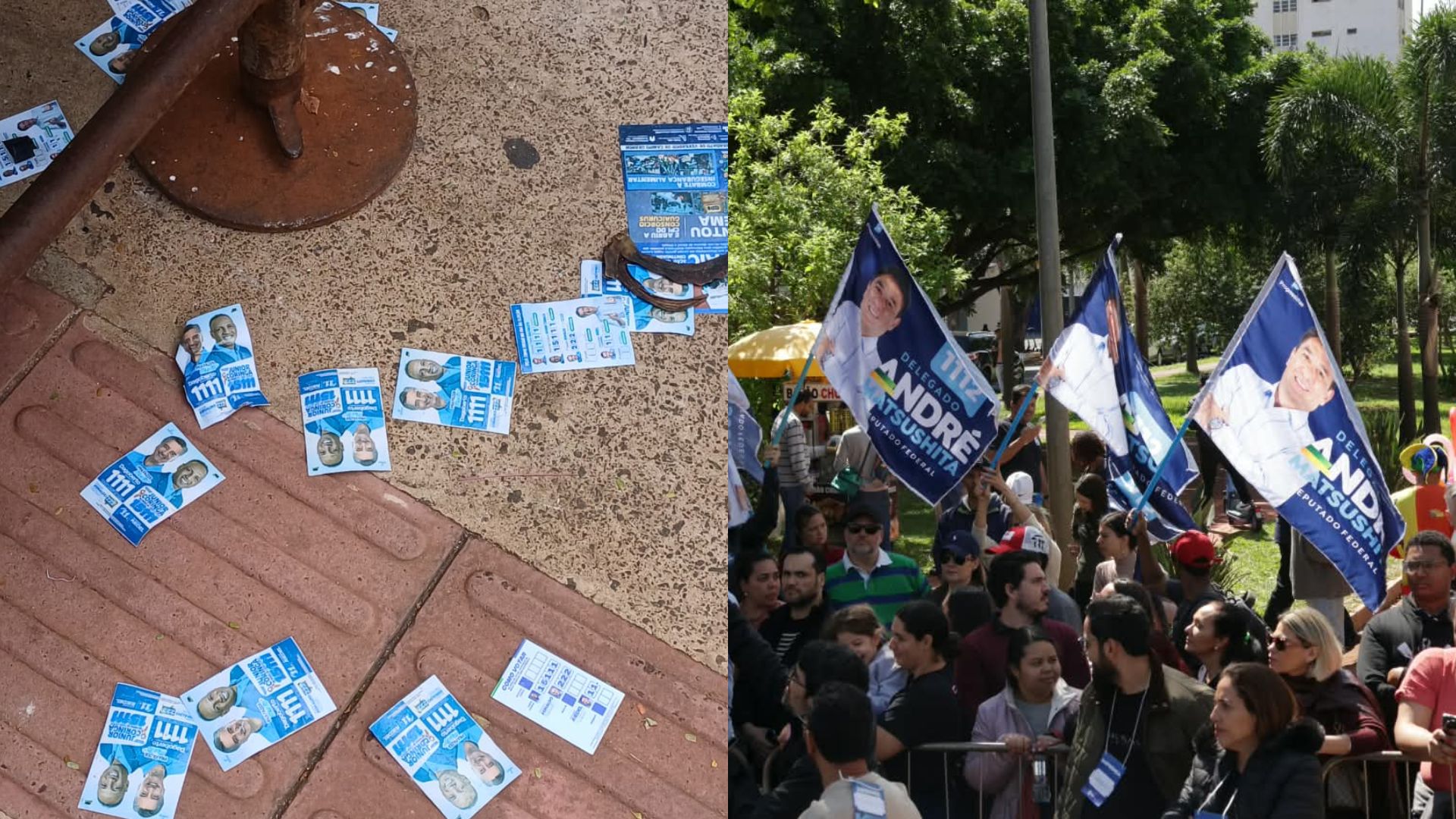 Com derrame de santinho e banderaço, candidaturas marcam presença no desfile em Campo Grande