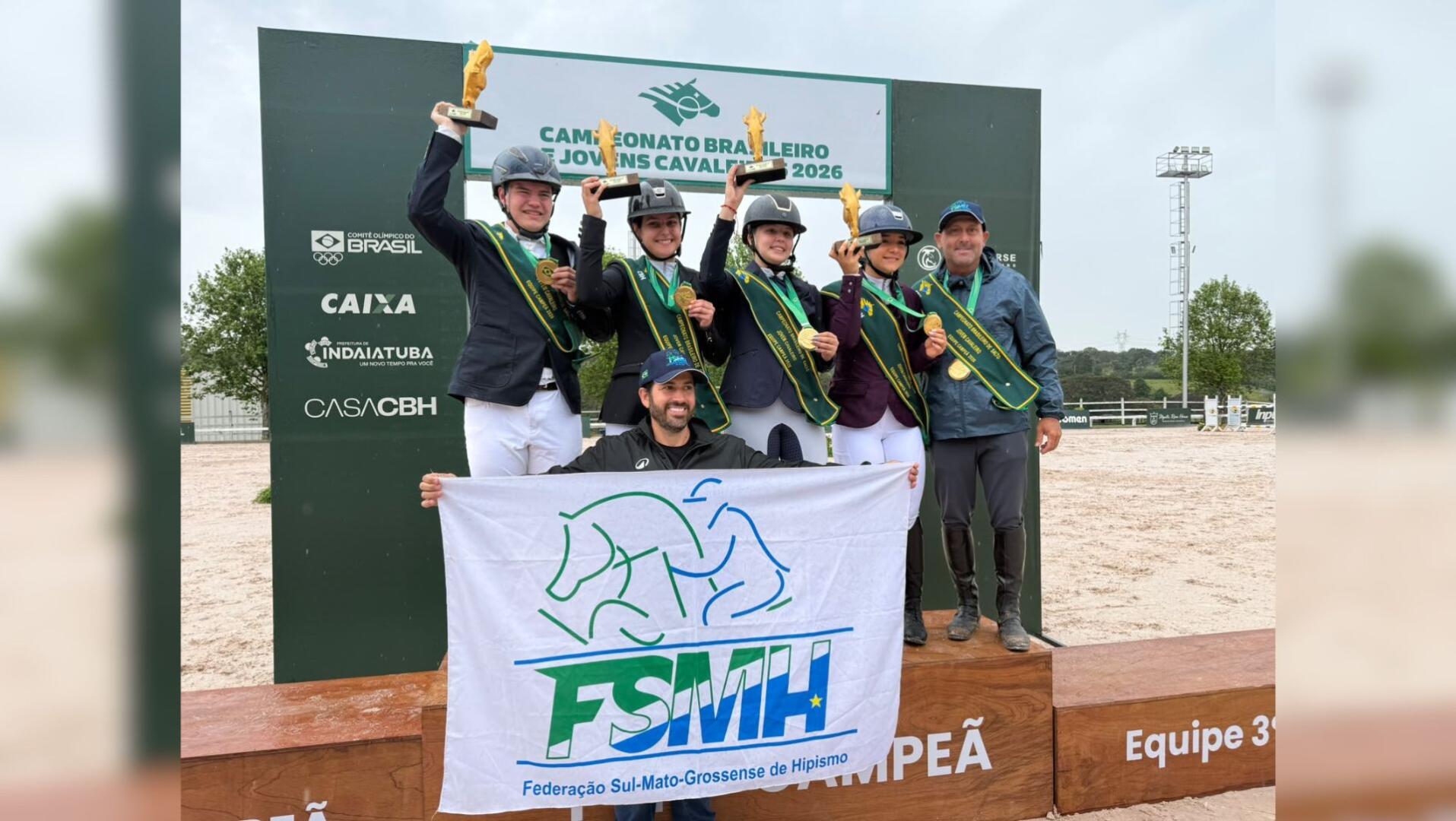 Atletas de MS conquistam título inédito em campeonato brasileiro de hipismo