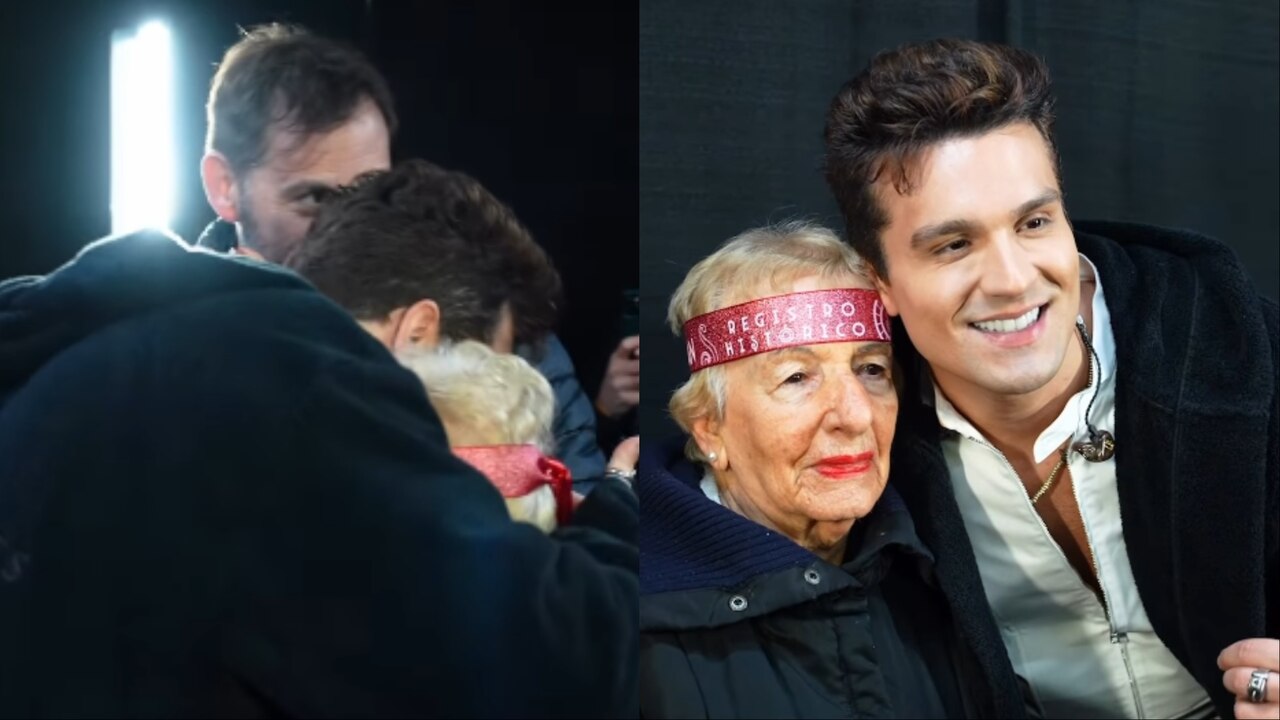 Lembra dela? Bisavó que ganhou festa temática de Luan Santana finalmente abraça o ídolo