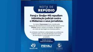 Sindjor-MS se solidariza com jornalistas alvos de ações da Fiems contra denúncias por corrupção