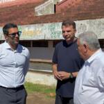 Presidente da CBF, Samir Xaud visita Morenão durante reforma em Campo Grande 