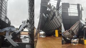 Vento de 108 km/h causou estragos em Amambai, cidade com maior acumulado de chuva em MS
