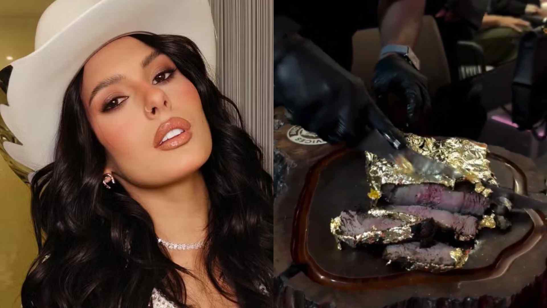 Comeria? Ana Castela come carne banhada a ouro em Orlando; saiba quanto custa